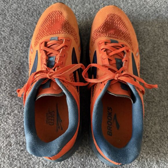 Brooks Launch GTS 9 Running Sneakers Shoes Orange Navy Men\'s Breathable Low Top main image 8